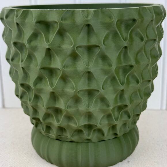 Tri-Wave Planter Pot, Indoor Flower Pot - Picture 3 of 10